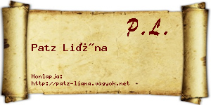 Patz Liána névjegykártya